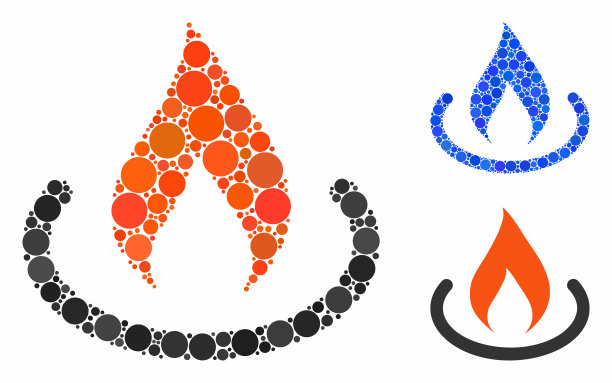 火的地方组成图标圆点图片下载