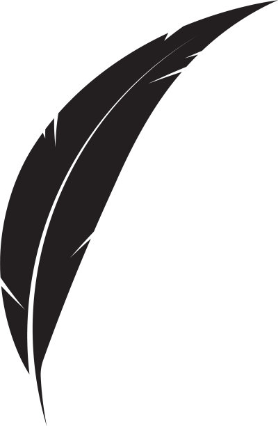 羽毛笔写标志标志模板图片下载