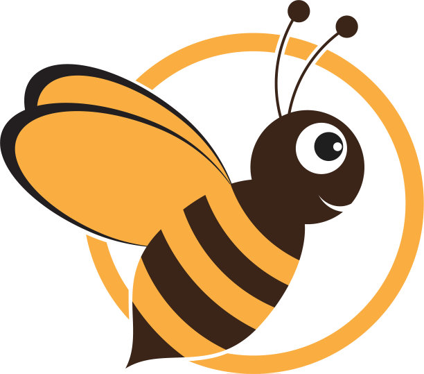 蜜蜂标志模板图标图片下载