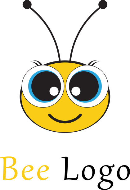 蜜蜂标志模板图标图片下载
