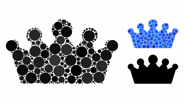 皇冠马赛克图标圆点图片下载