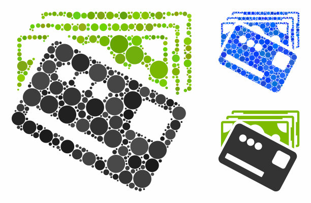 金钱马赛克图标圈图片下载