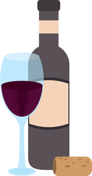 酒杯和开瓶器的图标设计图片下载