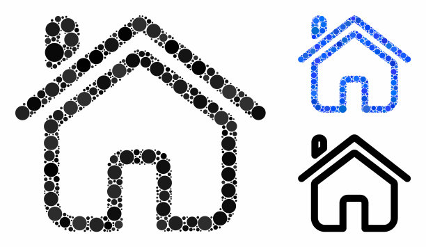 家庭马赛克图标圆点图片下载