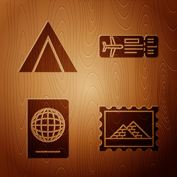 一套邮政邮票及埃及金字塔旅游帐篷图片下载