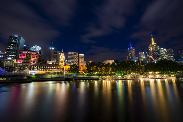 墨尔本夜景在澳大利亚图片下载