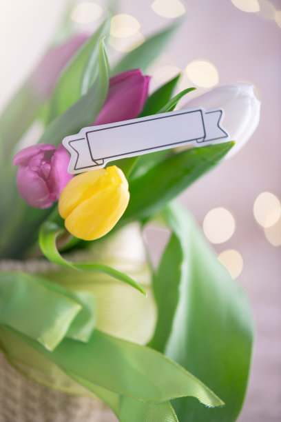 母亲节贺卡插花图片下载