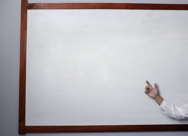 女性手指示白板图片下载