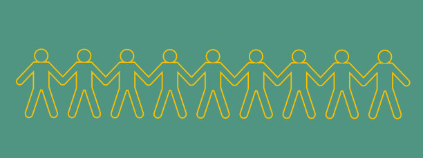 人们手拉手的剪影图片下载