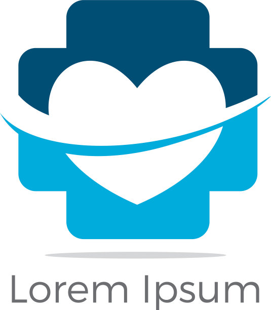 五彩缤纷的十字架与心结合图片下载