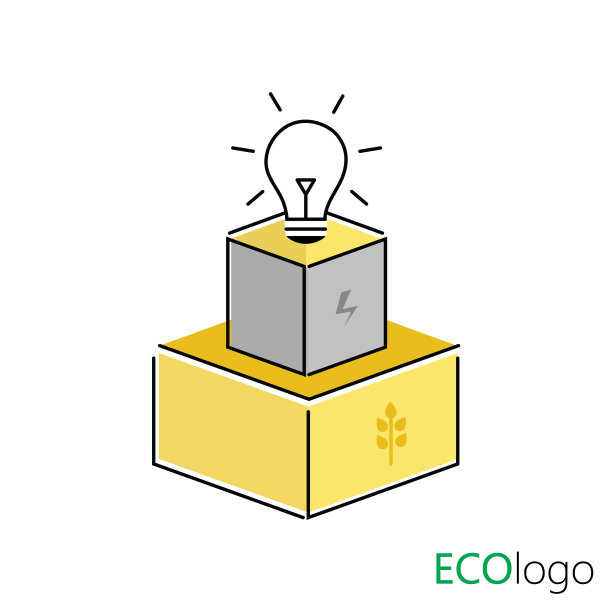 标志能源从干草程式化的绿色能源图片下载