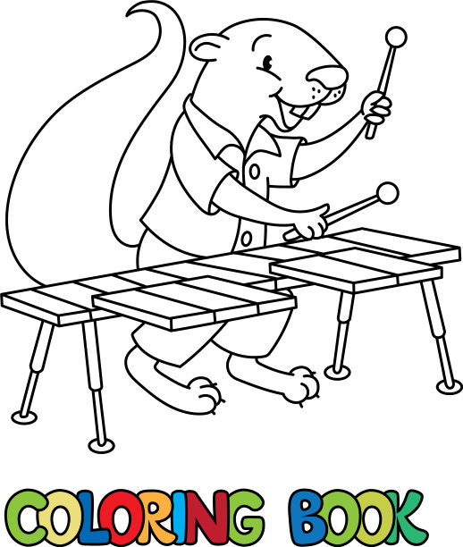 Xerus木琴家ABC着色书字母表x图片下载