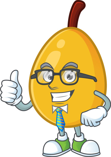 商人新鲜枇杷可爱的卡通人物图片下载