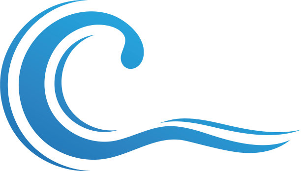 水波符号和图标标志模板图片下载