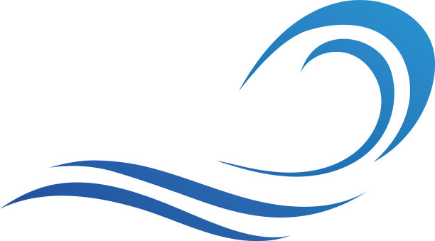 水波符号和图标标志模板图片下载