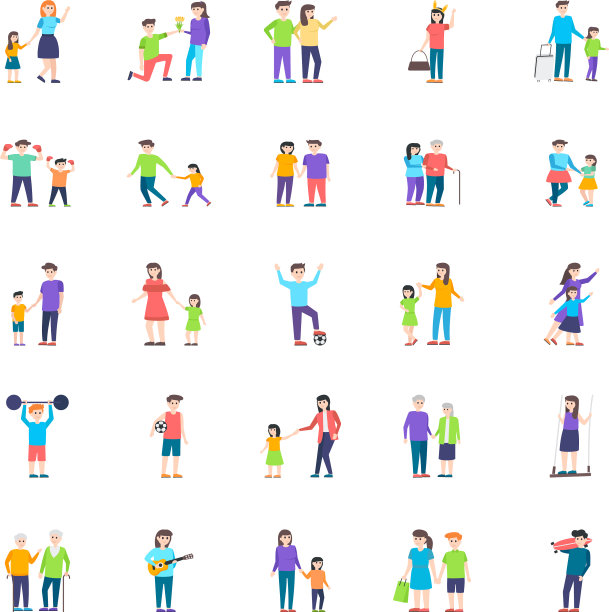 人物角色扁平包装图片下载