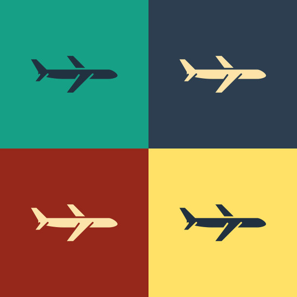 彩色平面图标隔离在彩色背景上图片下载