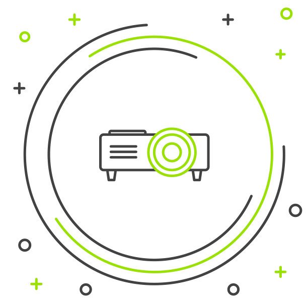 黑线和绿线呈现电影胶片图片下载