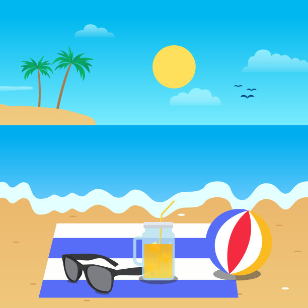 夏天的平面设计图片下载