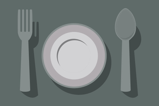 汤盘、叉子和勺子是餐桌上最完美的餐具图片下载