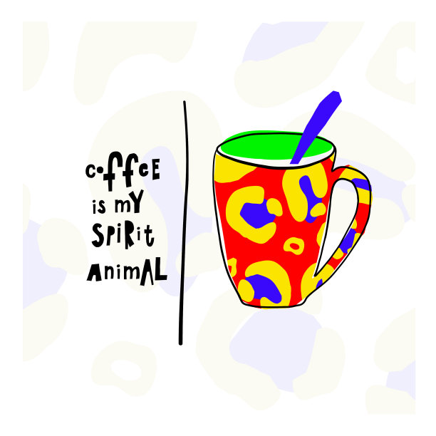 引用爱咖啡排版精神动物杯图片下载