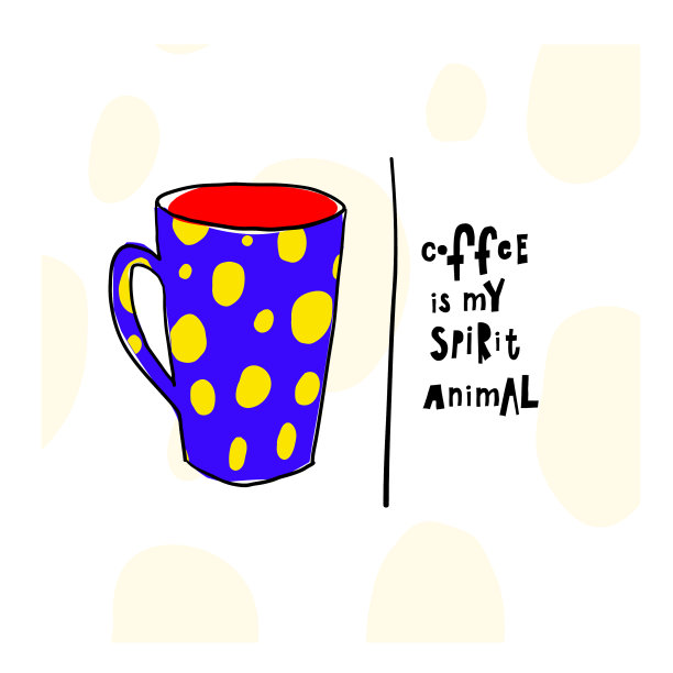 引用爱咖啡排版精神动物杯图片下载