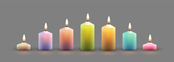 颜色燃烧的蜡烛图片下载