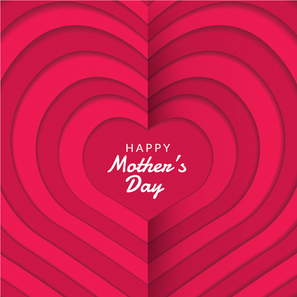 母亲节快乐设计与玫瑰布局图片下载