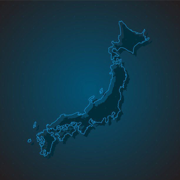日本国家地图日本岛屿模板图片下载