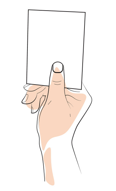 手握纸或物体模型孤立的图标图片下载