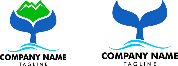 设置鲸尾标志模板设计图片下载