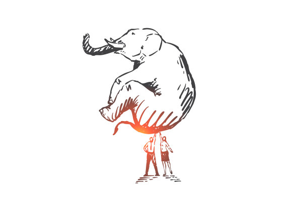 有效的团队合作伙伴关系概念草图图片下载