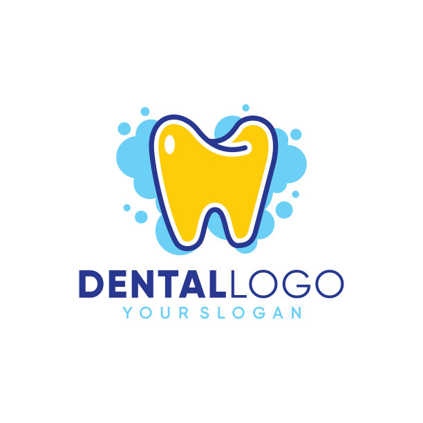 牙科清洁标志模板设计图片下载