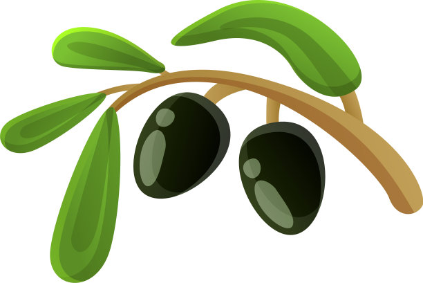 希腊橄榄枝图标卡通风格图片下载