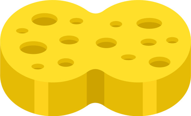 海绵清洗图标平风格图片下载