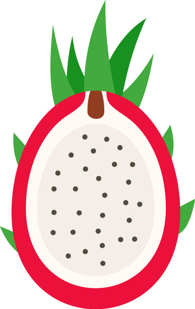 切割火龙果图标平风格图片下载