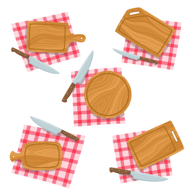 卡通设置与切菜板刀餐巾图片下载