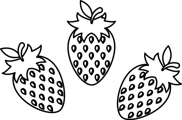 孤立草莓果实设计图片下载