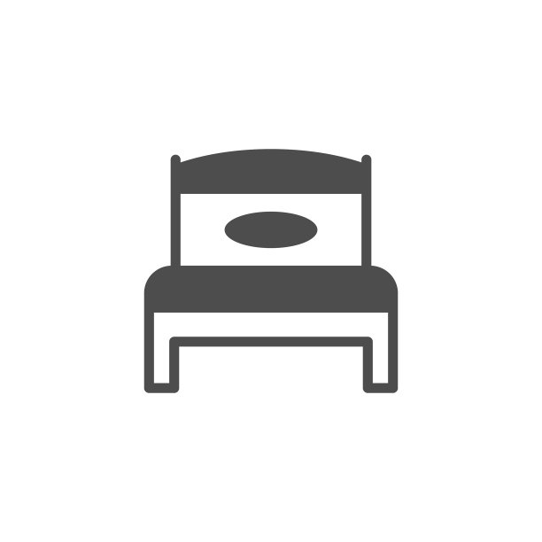床铺图标或睡眠概念图片下载