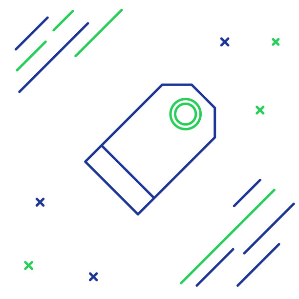 蓝线和绿线空白标签模板价格标签图片下载