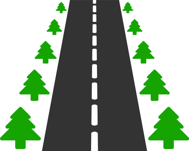 平坦笔直的小路图标图片下载