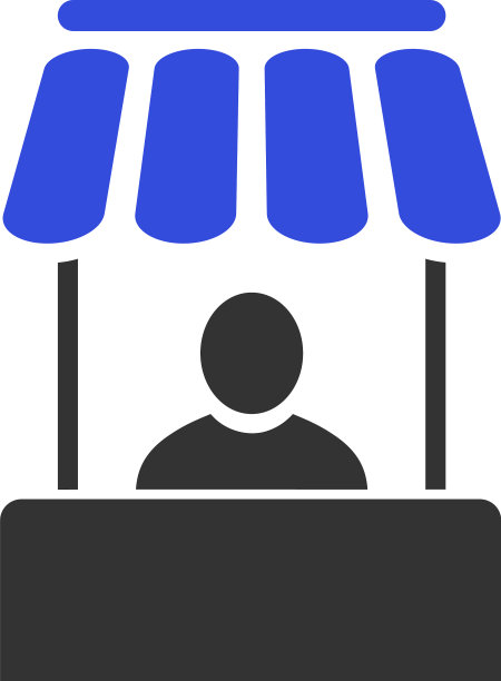 平面市场摊位图标图片下载