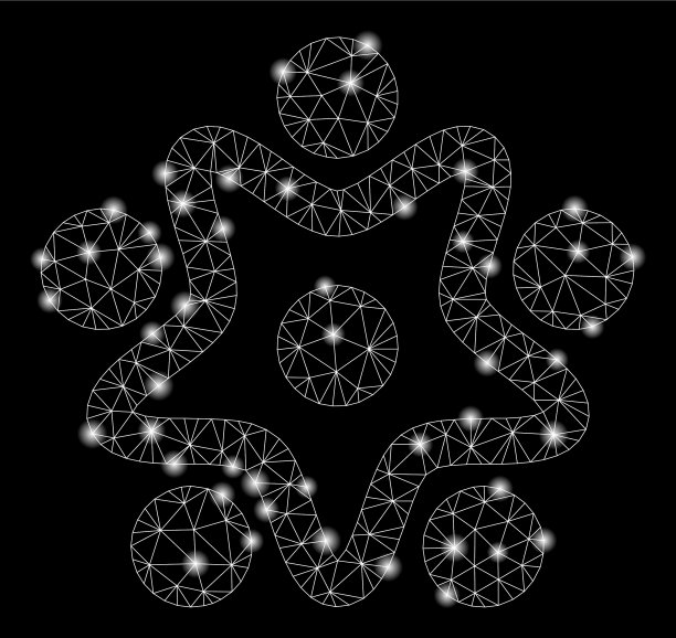 发光的网格2d用户组织与亮点图片下载