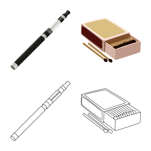 设计垃圾和停止标志收集图片下载