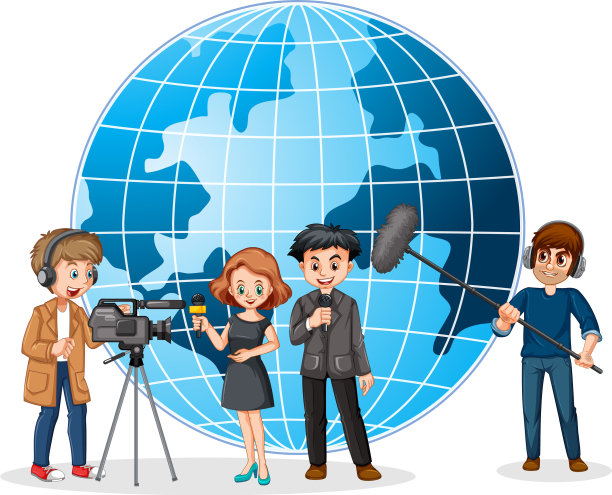 环球新闻的新闻记者和摄影师图片下载