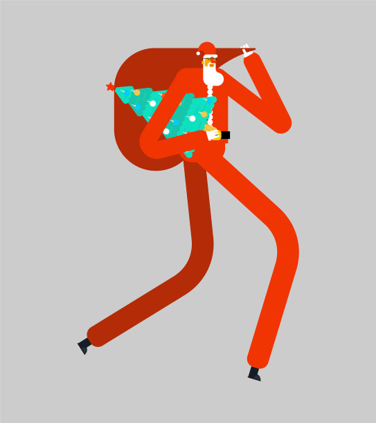 圣诞老人去麻袋红色的大圣诞图片下载