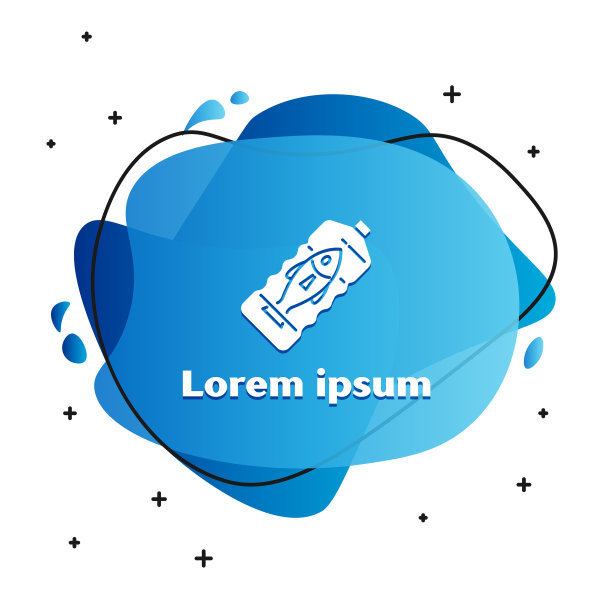 白色阻止海洋塑料污染图标孤立图片下载