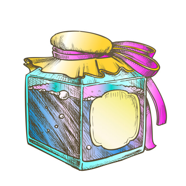 方形瓶与空白标签颜色图片下载