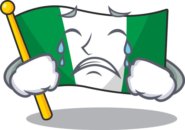 哭国旗尼日利亚造型的卡通吉祥物图片下载