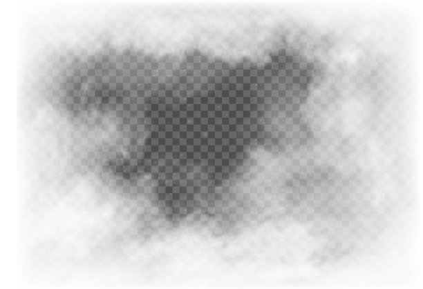 雾和烟雾隔离在透明的背景图片下载